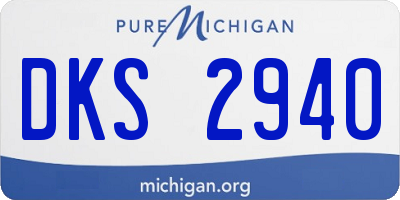 MI license plate DKS2940