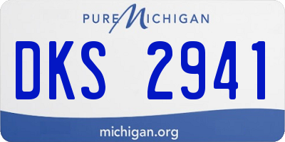 MI license plate DKS2941