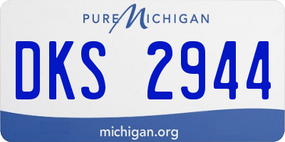 MI license plate DKS2944