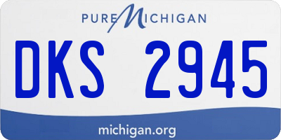 MI license plate DKS2945
