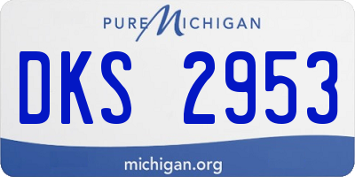 MI license plate DKS2953