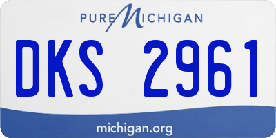 MI license plate DKS2961