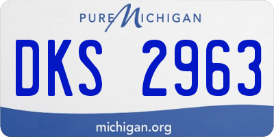 MI license plate DKS2963