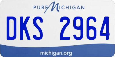 MI license plate DKS2964