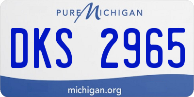 MI license plate DKS2965