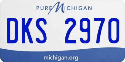 MI license plate DKS2970
