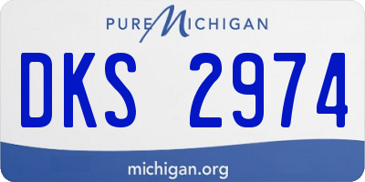 MI license plate DKS2974