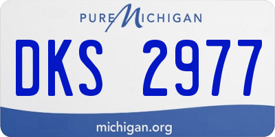 MI license plate DKS2977