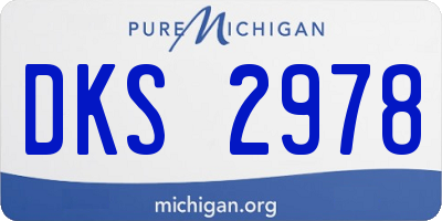 MI license plate DKS2978