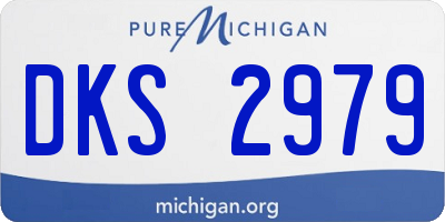 MI license plate DKS2979