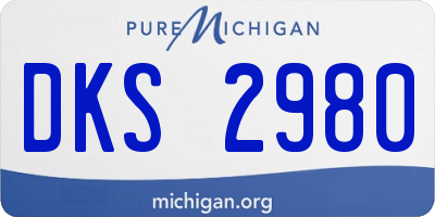 MI license plate DKS2980