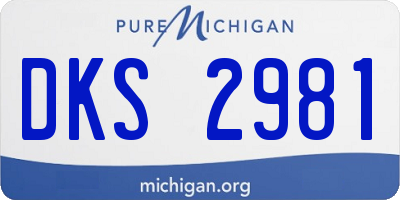MI license plate DKS2981