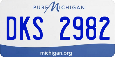 MI license plate DKS2982