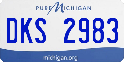 MI license plate DKS2983