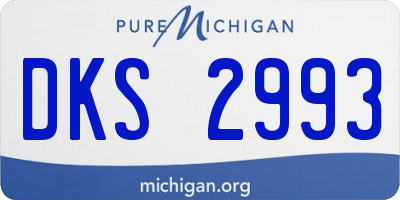 MI license plate DKS2993