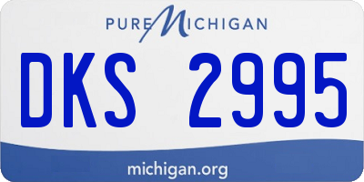 MI license plate DKS2995