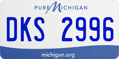 MI license plate DKS2996