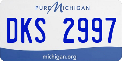 MI license plate DKS2997