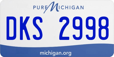 MI license plate DKS2998