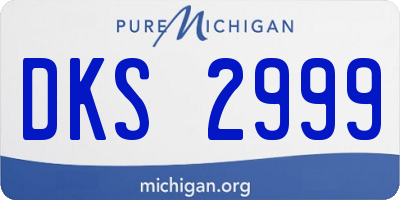 MI license plate DKS2999