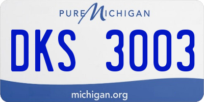 MI license plate DKS3003