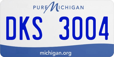 MI license plate DKS3004