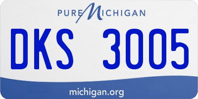 MI license plate DKS3005