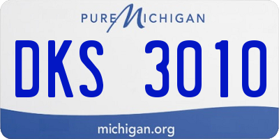 MI license plate DKS3010