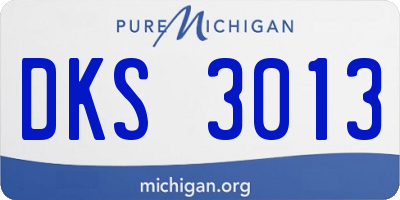 MI license plate DKS3013