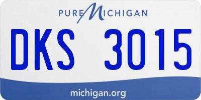 MI license plate DKS3015