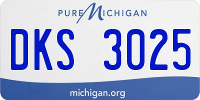 MI license plate DKS3025