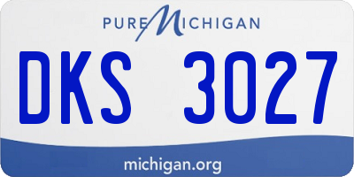 MI license plate DKS3027