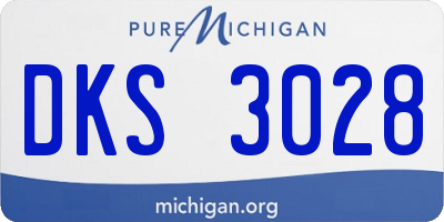 MI license plate DKS3028