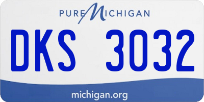 MI license plate DKS3032