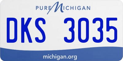 MI license plate DKS3035