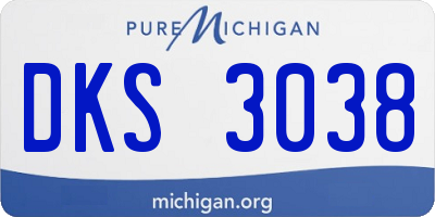 MI license plate DKS3038