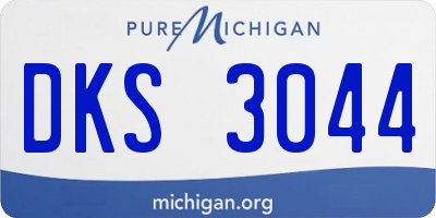 MI license plate DKS3044