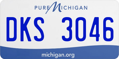MI license plate DKS3046