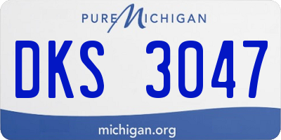 MI license plate DKS3047