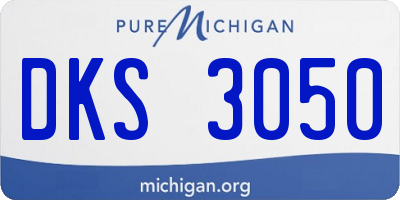 MI license plate DKS3050
