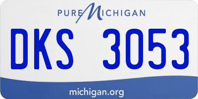 MI license plate DKS3053