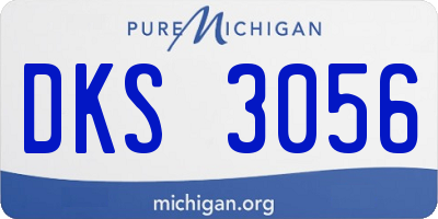 MI license plate DKS3056