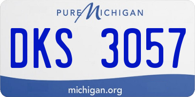 MI license plate DKS3057