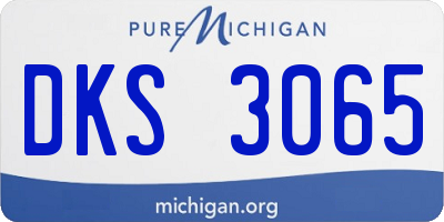 MI license plate DKS3065