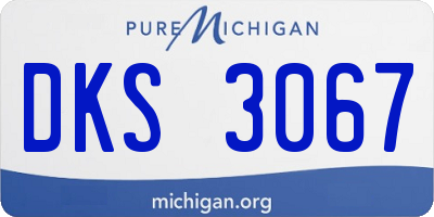 MI license plate DKS3067