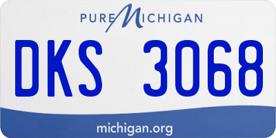 MI license plate DKS3068