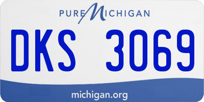 MI license plate DKS3069