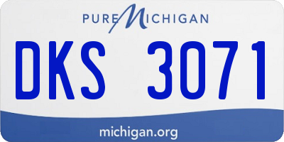 MI license plate DKS3071
