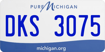 MI license plate DKS3075