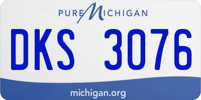 MI license plate DKS3076